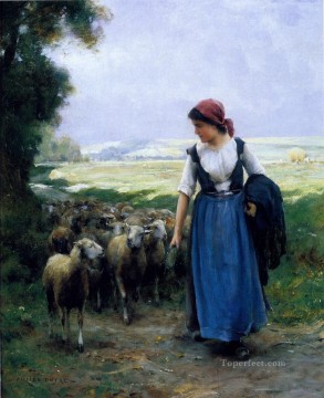  realism - Der junge Shep Bauernhof lebt Realism Julien Dupre Schaf